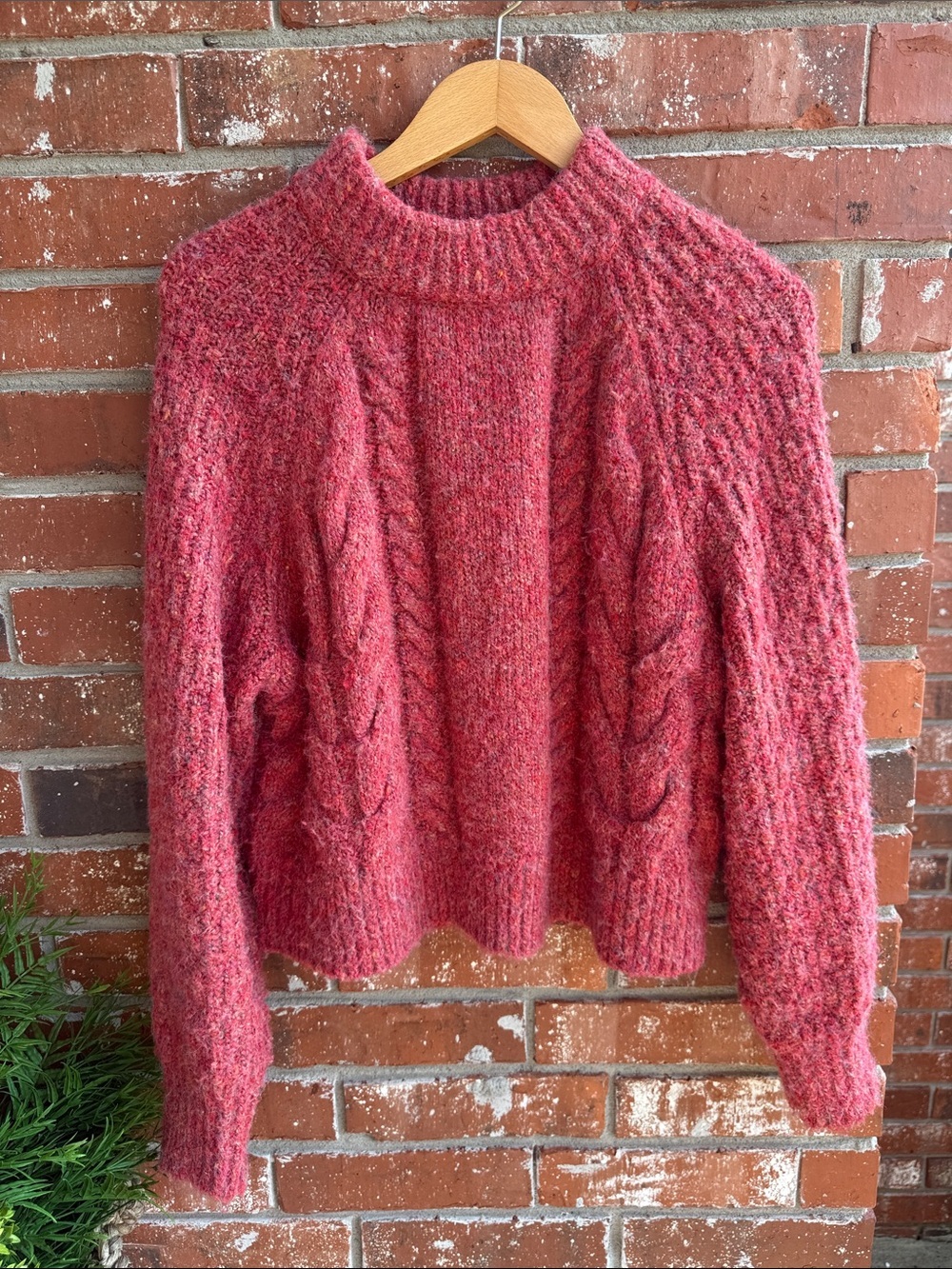 Universal Thread Rust Cable Knit Sweater